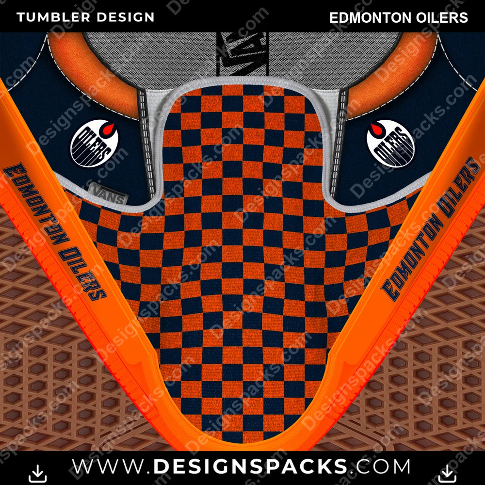 Ice Hockey Vans Classic Edmonton Oilers NHL Hockey Tumbler Digital Wrap Design Download