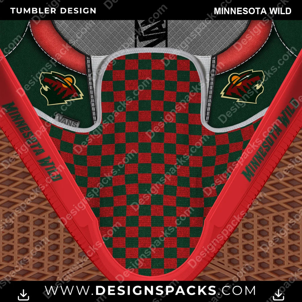 Ice Hockey Vans Classic Minnesota Wild NHL Hockey Tumbler Digital Wrap Design Download