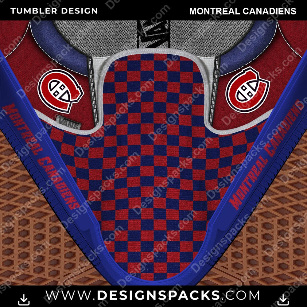 Ice Hockey Vans Classic Montreal Canadiens NHL Hockey Tumbler Digital Wrap Design Download