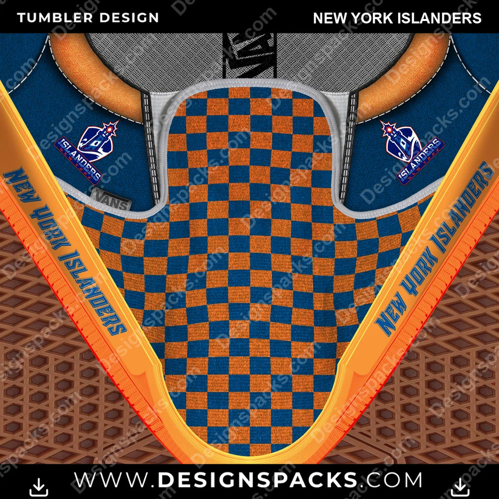 Ice Hockey Vans Classic New York Islanders NHL Hockey Tumbler Digital Wrap Design Download