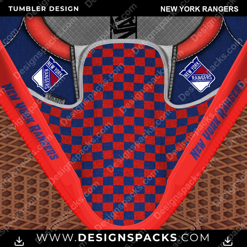 Ice Hockey Vans Classic New York Rangers NHL Hockey Tumbler Digital Wrap Design Download