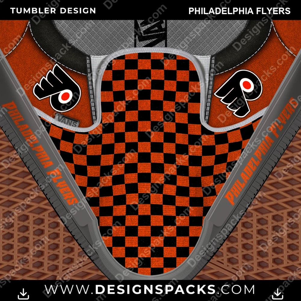 Ice Hockey Vans Classic Philadelphia Flyers NHL Hockey Tumbler Digital Wrap Design Download