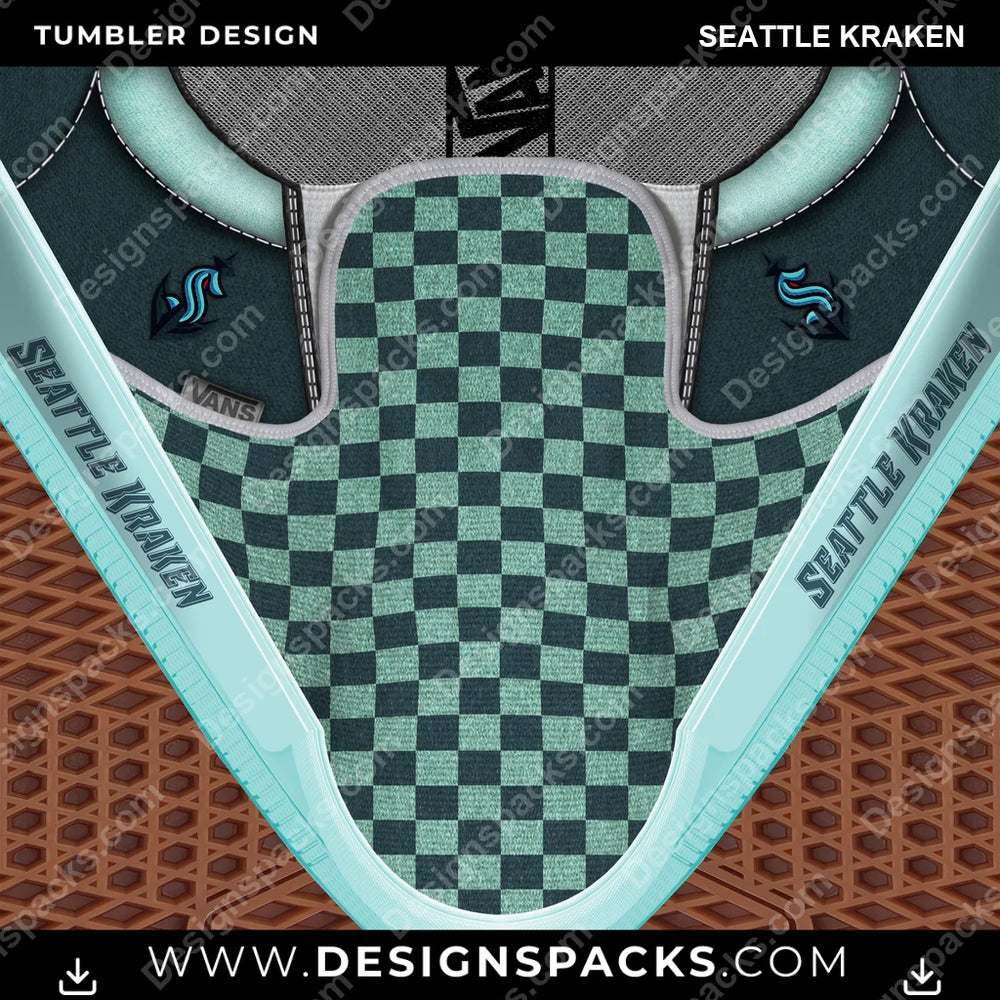 Ice Hockey Vans Classic Seattle Kraken NHL Hockey Tumbler Digital Wrap Design Download