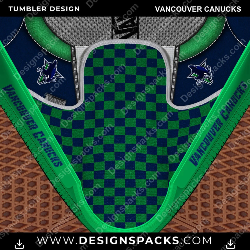 Ice Hockey Vans Classic Vancouver Canucks NHL Hockey Tumbler Digital Wrap Design Download