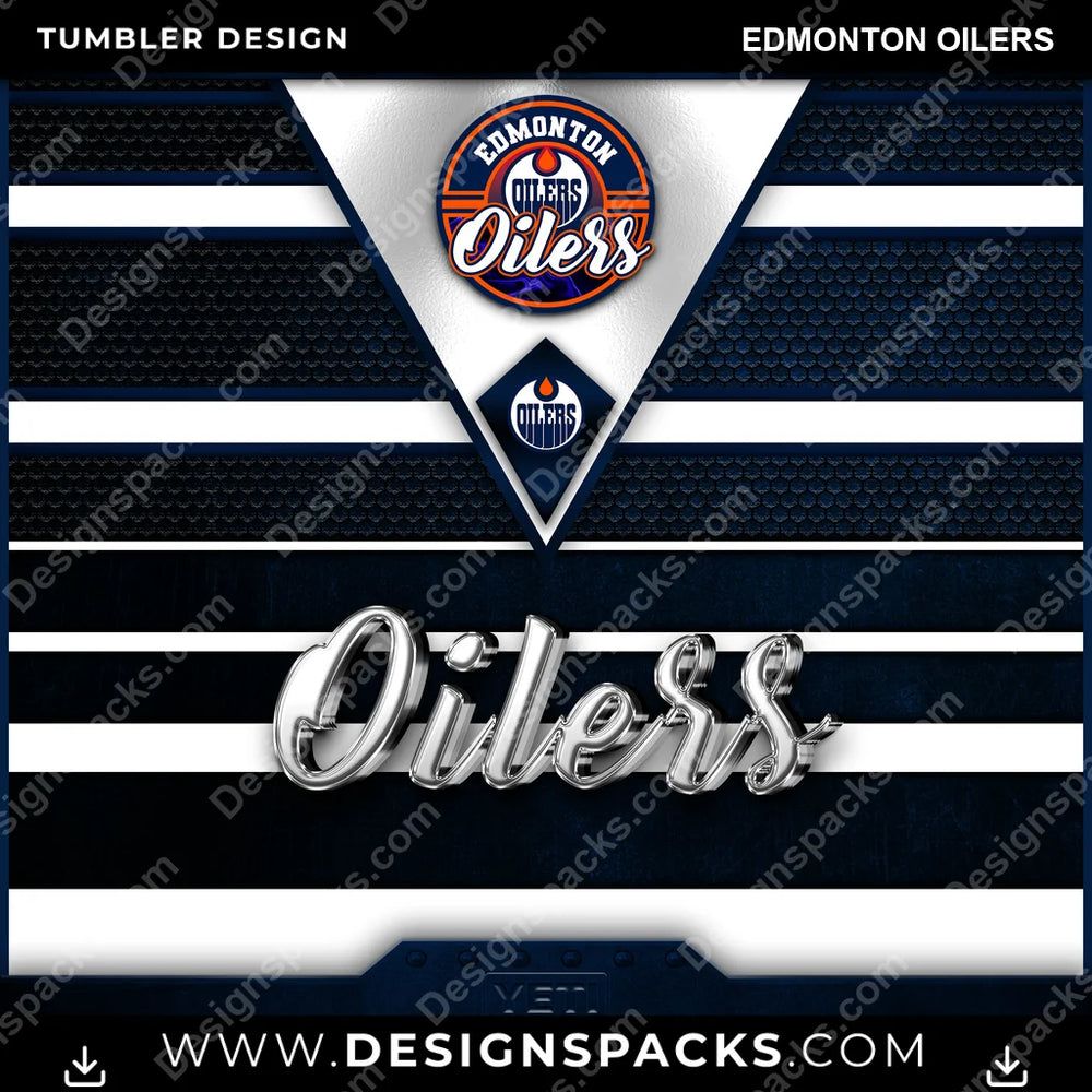 Ice Hockey YETI Edmonton Oilers NHL Hockey Tumbler Digital Wrap Design Download