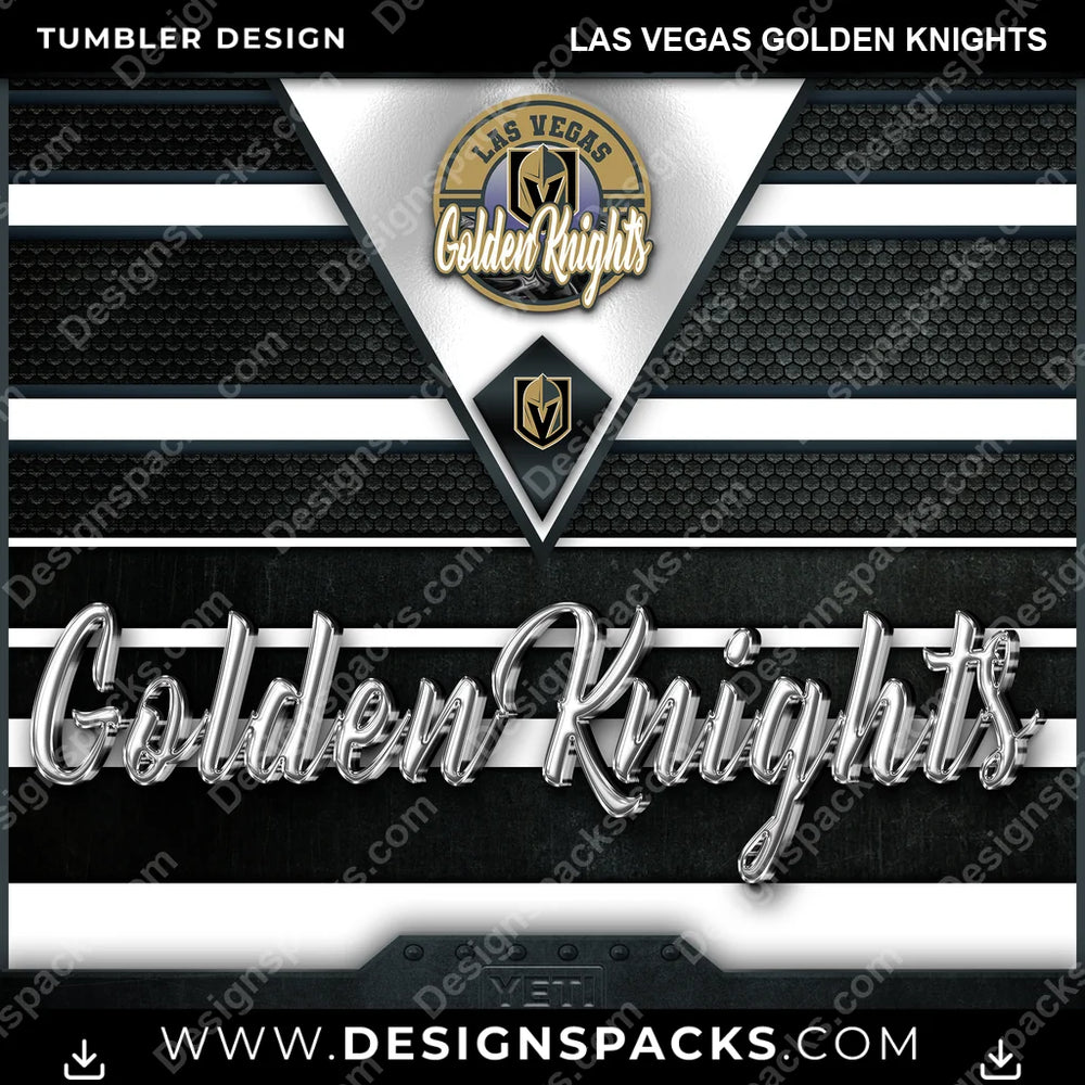 Ice Hockey YETI Las Vegas Golden Knights NHL Hockey Tumbler Digital Wrap Design Download