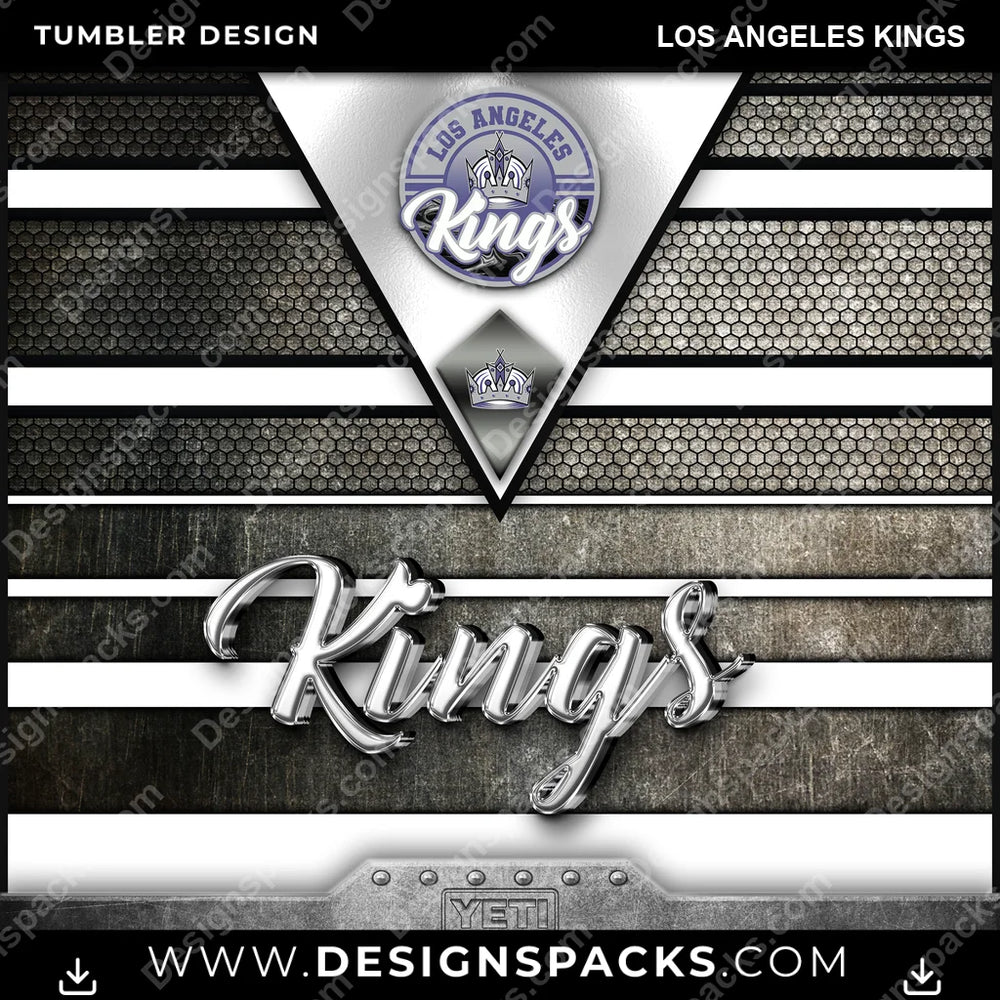 Ice Hockey YETI Los Angeles Kings NHL Hockey Tumbler Digital Wrap Design Download