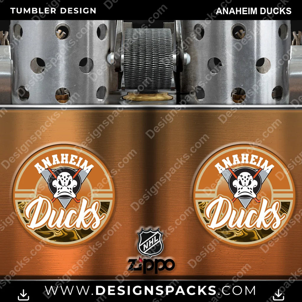 Ice Hockey Zippo Lighter Anaheim Ducks NHL Hockey Tumbler Digital Wrap Design Download