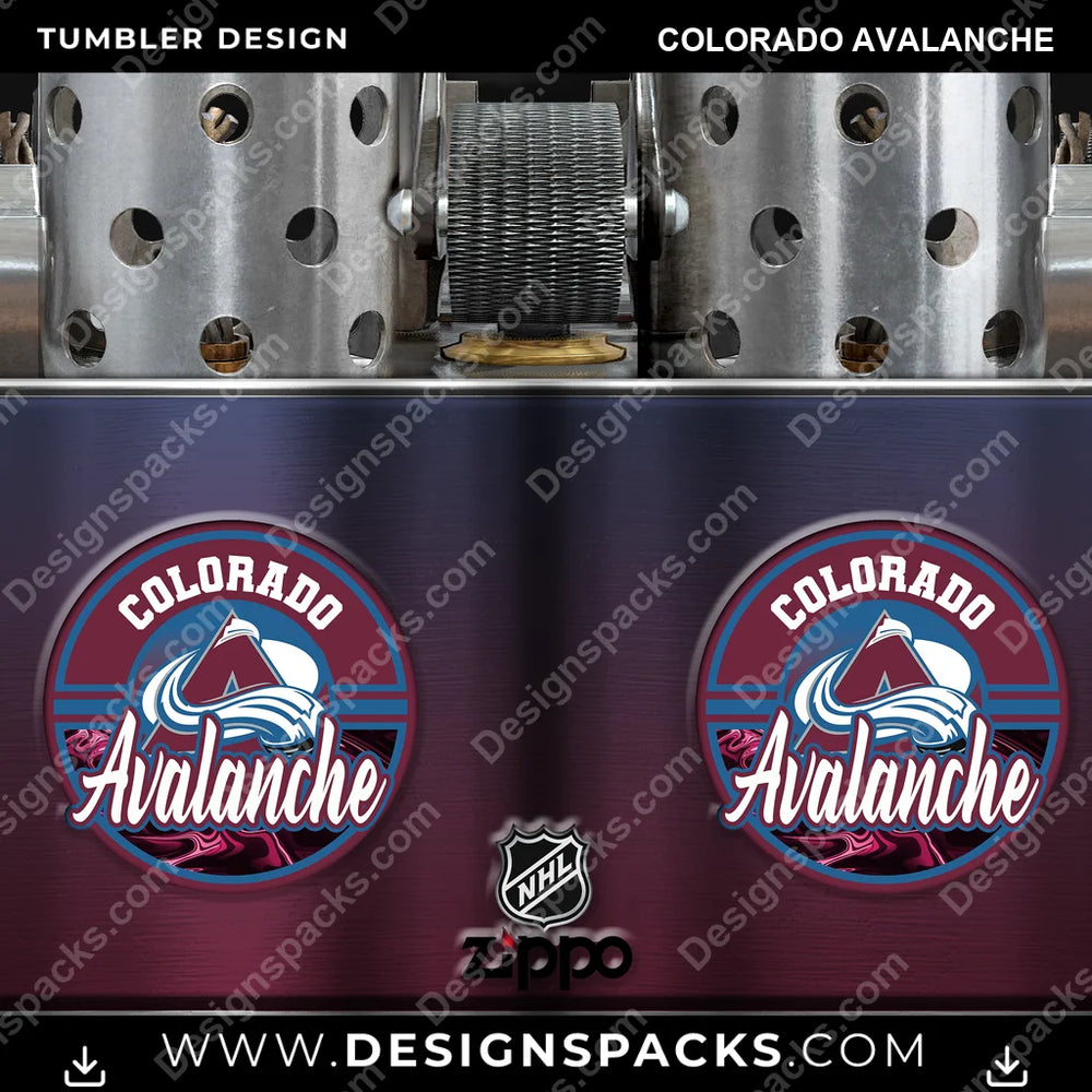 Ice Hockey Zippo Lighter Colorado Avalanche NHL Hockey Tumbler Digital Wrap Design Download