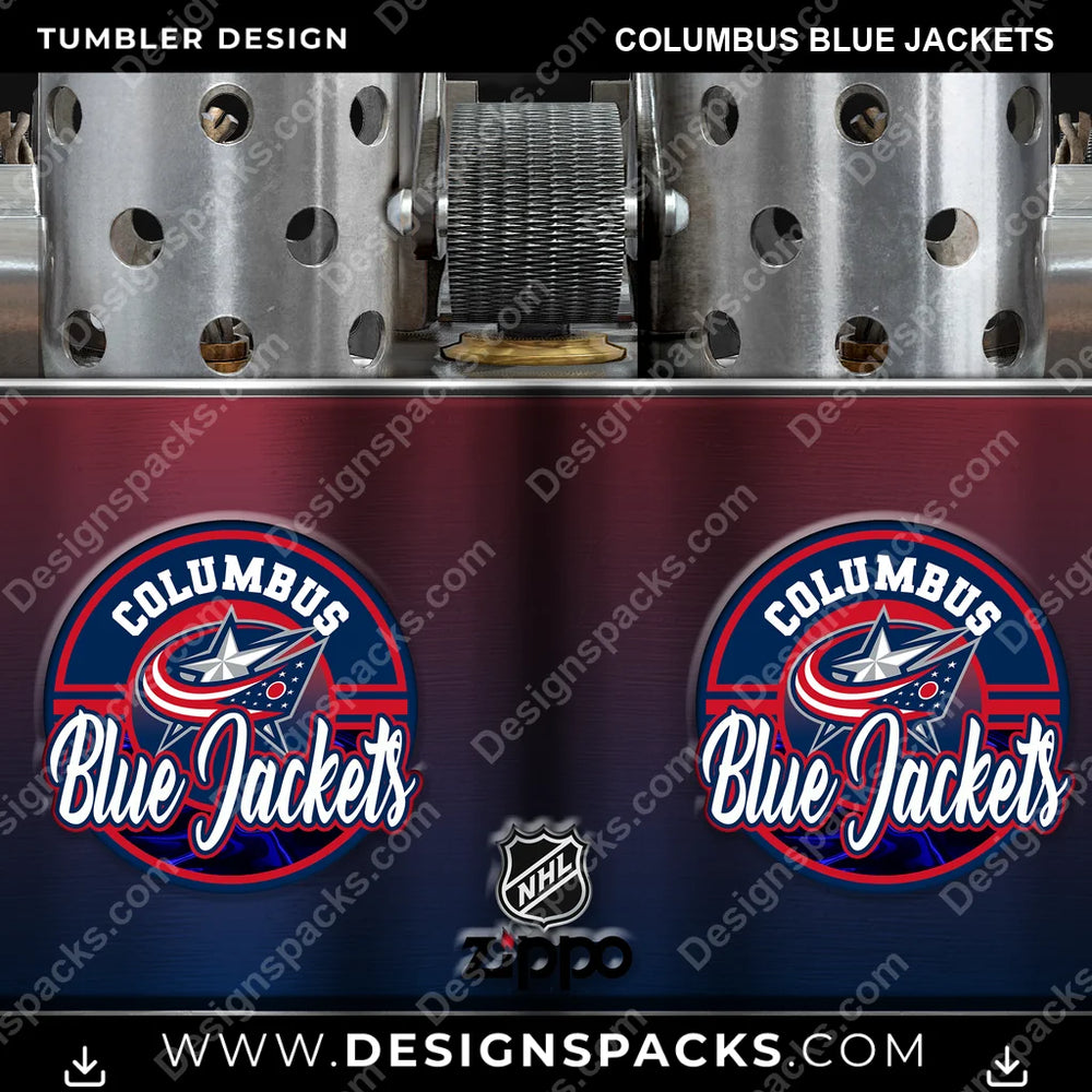 Ice Hockey Zippo Lighter Columbus Blue Jackets NHL Hockey Tumbler Digital Wrap Design Download