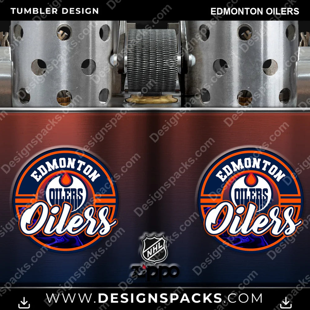Ice Hockey Zippo Lighter Edmonton Oilers NHL Hockey Tumbler Digital Wrap Design Download