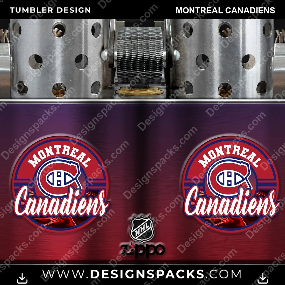 Ice Hockey Zippo Lighter Montreal Canadiens NHL Hockey Tumbler Digital Wrap Design Download