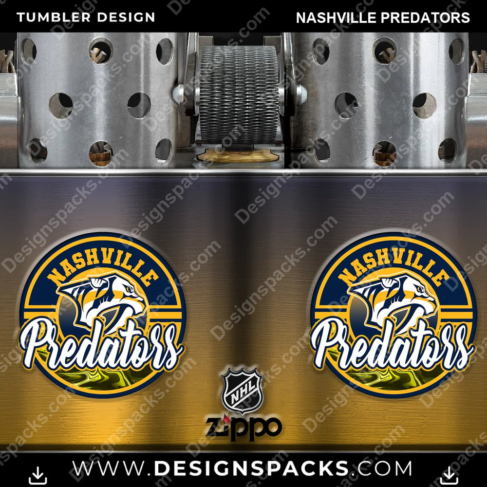 Ice Hockey Zippo Lighter Nashville Predators NHL Hockey Tumbler Digital Wrap Design Download