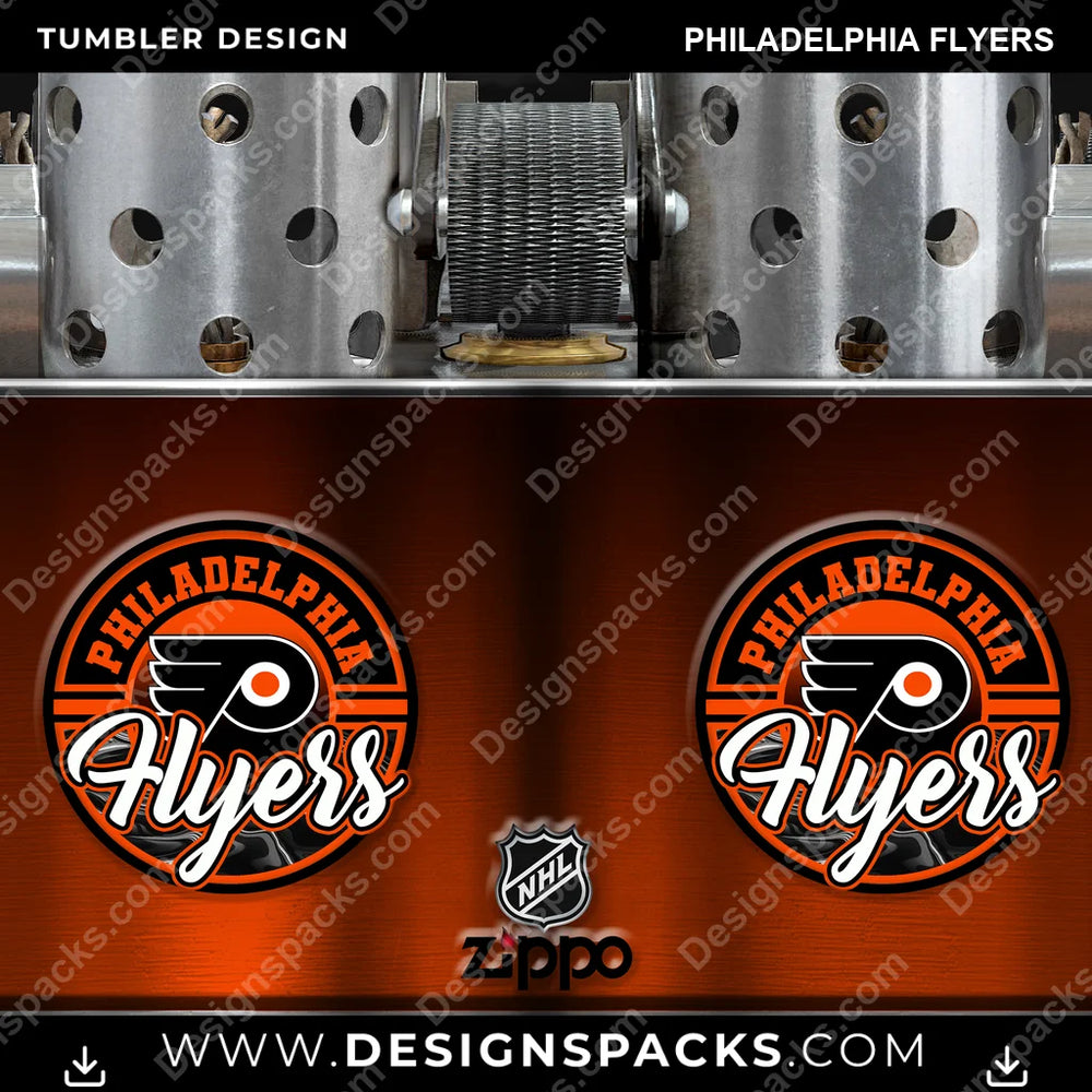 Ice Hockey Zippo Lighter Philadelphia Flyers NHL Hockey Tumbler Digital Wrap Design Download