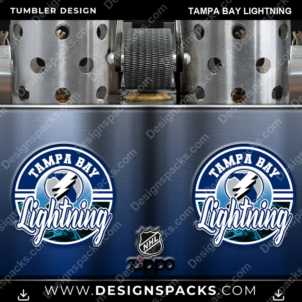 Ice Hockey Zippo Lighter Tampa Bay Lightning NHL Hockey Tumbler Digital Wrap Design Download