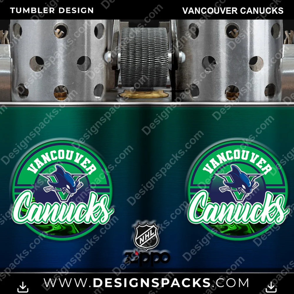Ice Hockey Zippo Lighter Vancouver Canucks NHL Hockey Tumbler Digital Wrap Design Download