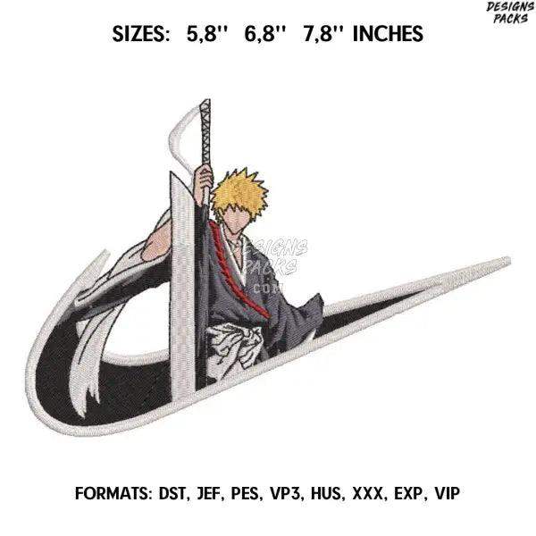 Ichigo Kurosaki Embroidery Design File/ Bleach Anime Embroidery Design/ Ichigo Hollow Machine Embroidery/ Design Pes Dst
