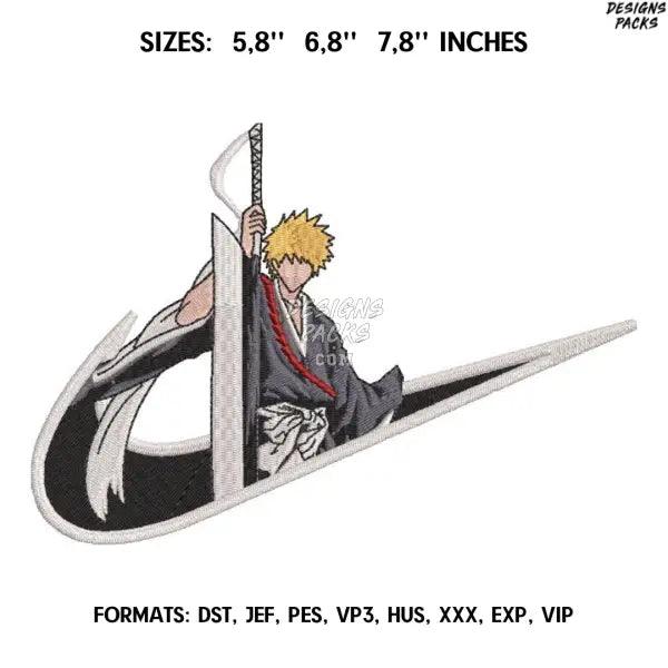 Ichigo Kurosaki Embroidery Design File/ Bleach Anime Embroidery Design/ Ichigo Hollow Machine Embroidery/ Design Pes Dst
