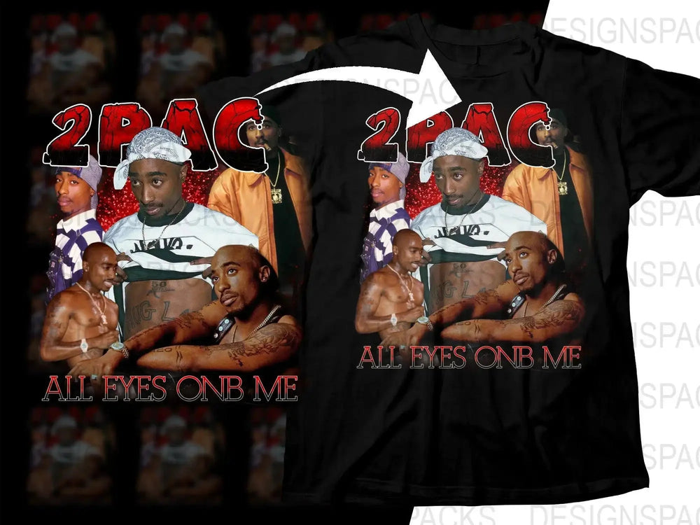 Iconic 2Pac All Eyes On Me Graphic Png Digital Download