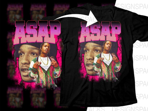 Iconic ASAP Rocky Graphic Design Music Bootleg Png Digital Download