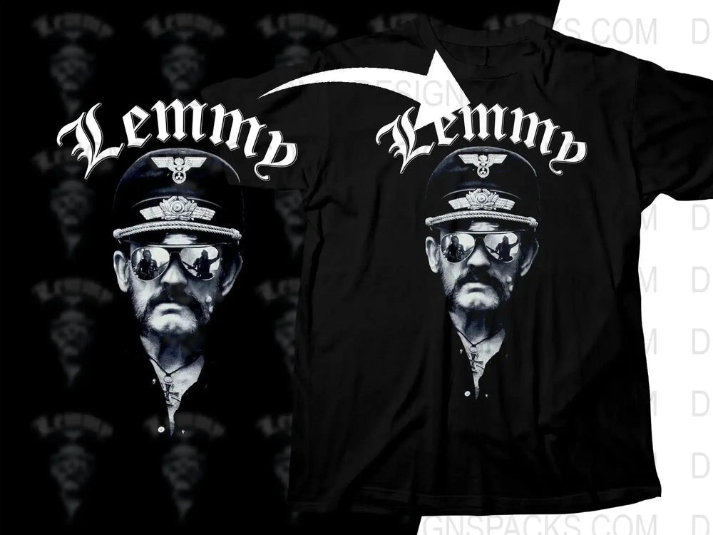 Iconic Black and White Lemmy Rock Png Halftone Digital Download