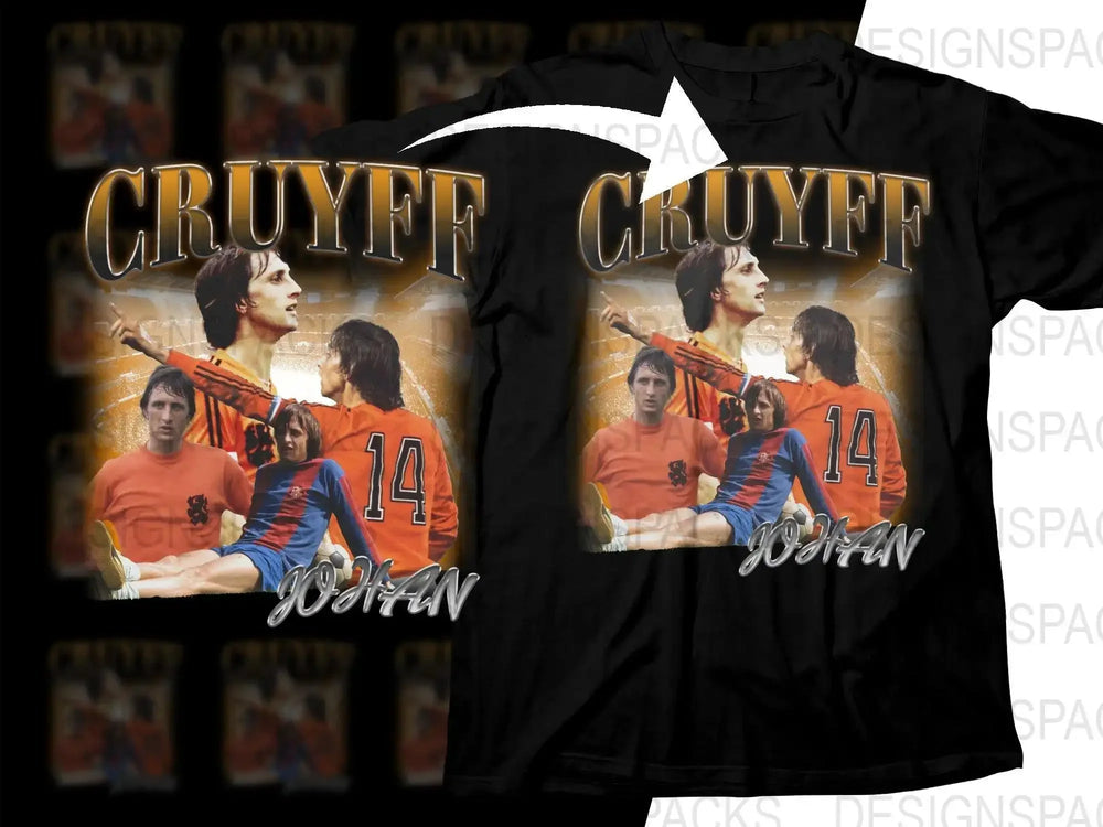Iconic Cruyff Tribute Graphic Design Sports Soccer Png Digital Download