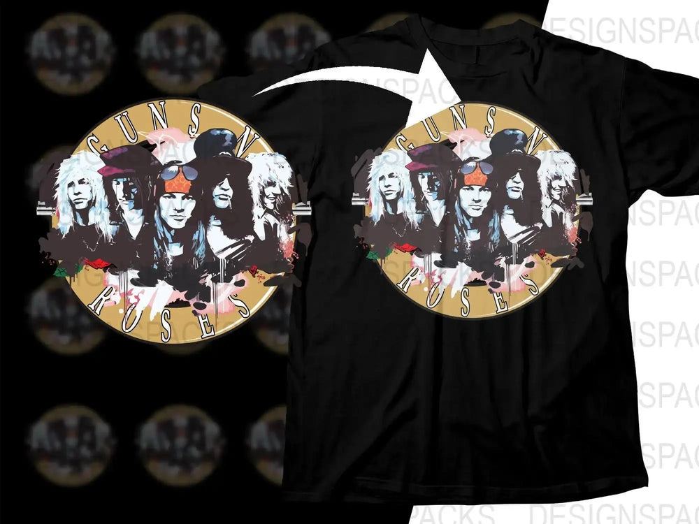 Iconic Guns N' Roses Band Graphic Png Design Digital Download