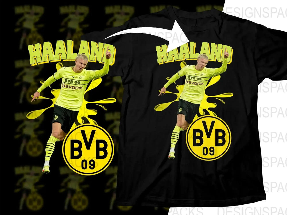 Iconic Haaland BV Borussia Dortmund Soccer Fan Soccer Png Digital Download