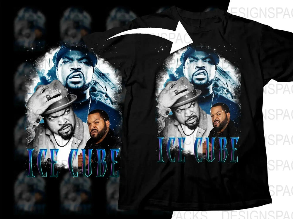 Iconic Ice Cube Triple Portrait Graphic Png Digital Download