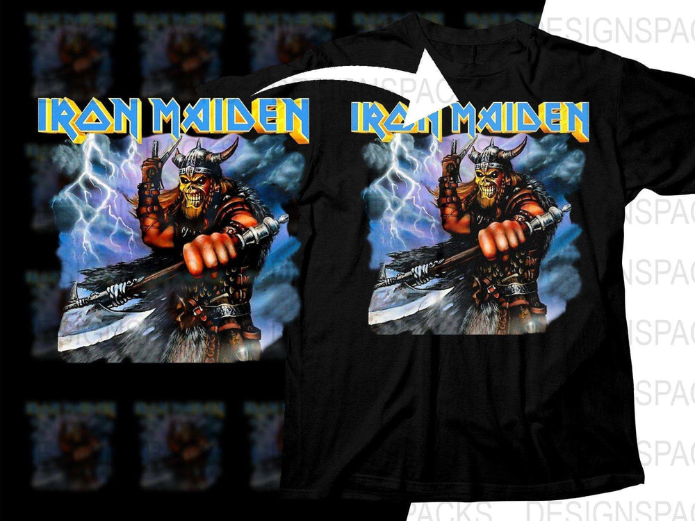 Iconic Iron Maiden Rock Music Band Graphic Artwork Png Halftone Digital Download