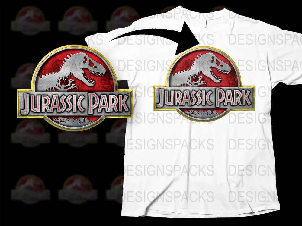 Iconic Jurassic Park Logo Graphic Png Digital Download