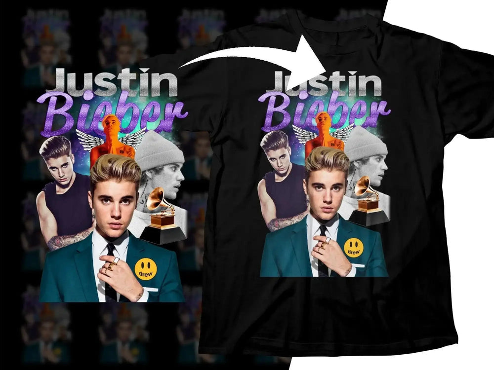 Iconic Justin Bieber Bootleg Tee Png Digital Download