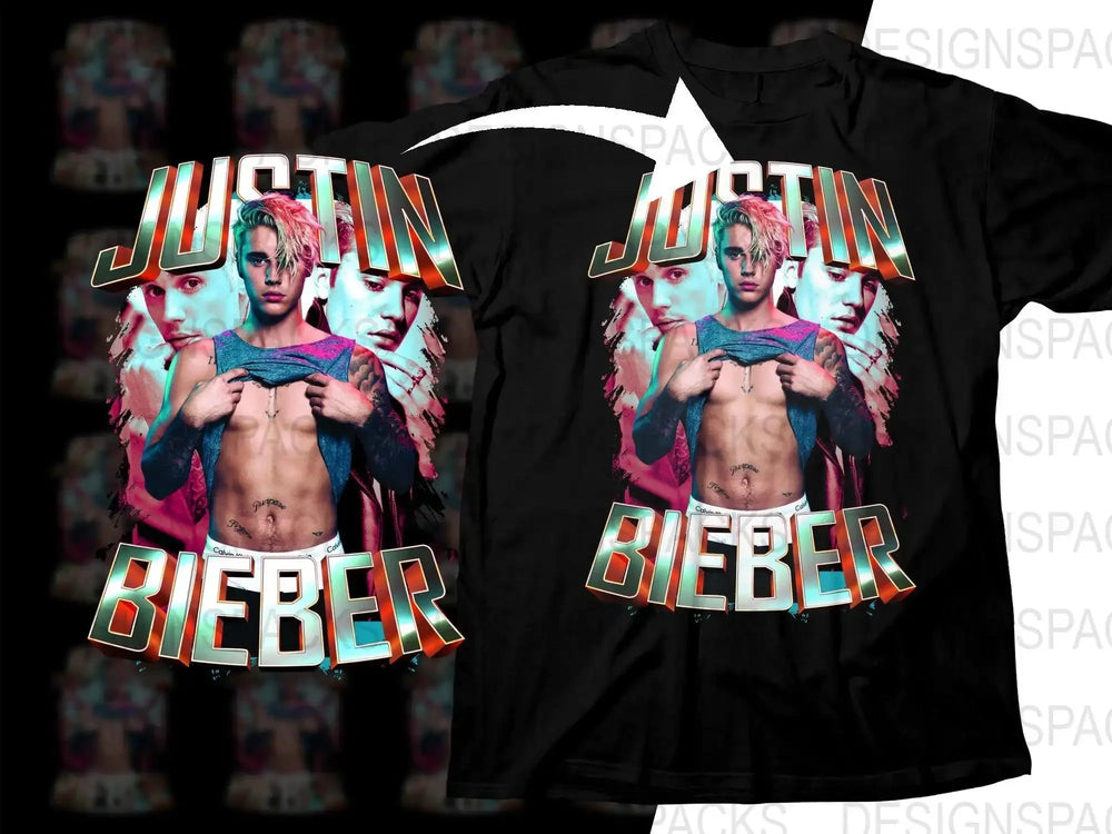 Iconic Justin Bieber Fan Art Graphic Png Digital Download