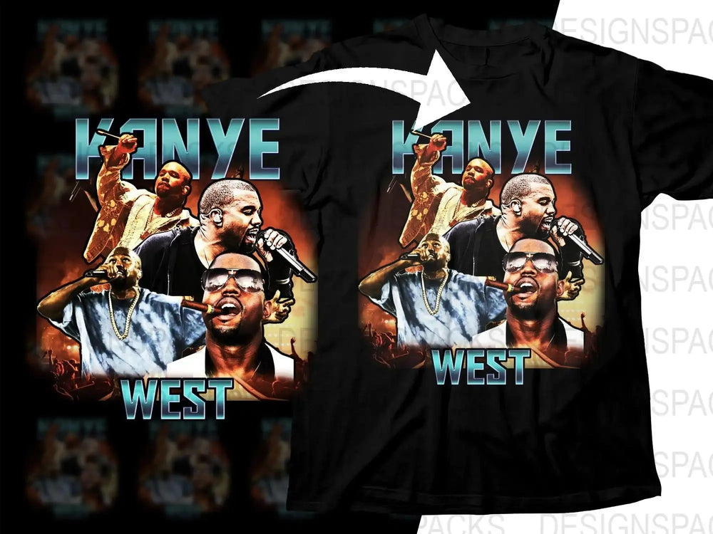 Iconic Kanye West Bootleg Music Graphic Png Digital Download