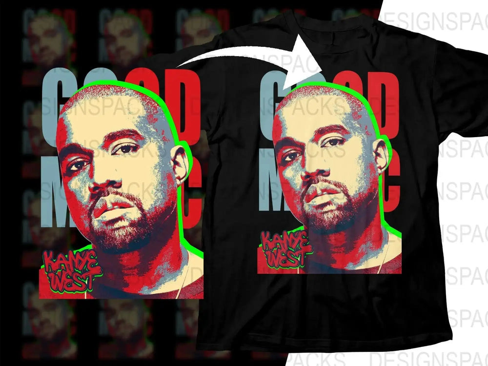 Iconic Kanye West Pop Art Graphic Design Png Digital Download