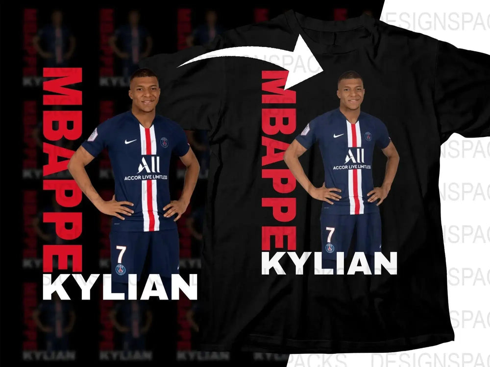 Iconic Kylian Mbappé Soccer Player Soccer Png Digital Download