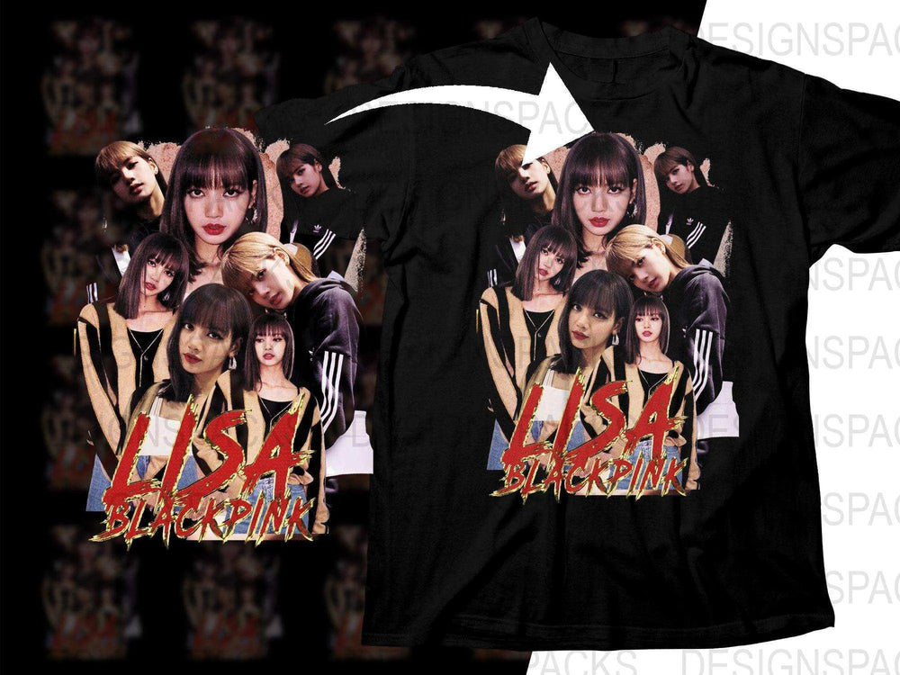 Iconic Lisa Blackpink Music Band Halftone Png Digital Download