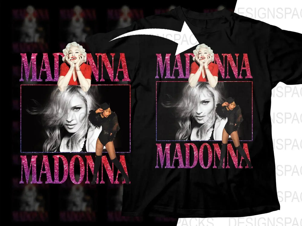 Iconic Madonna Bootleg Art Vintage Look Png Digital Download