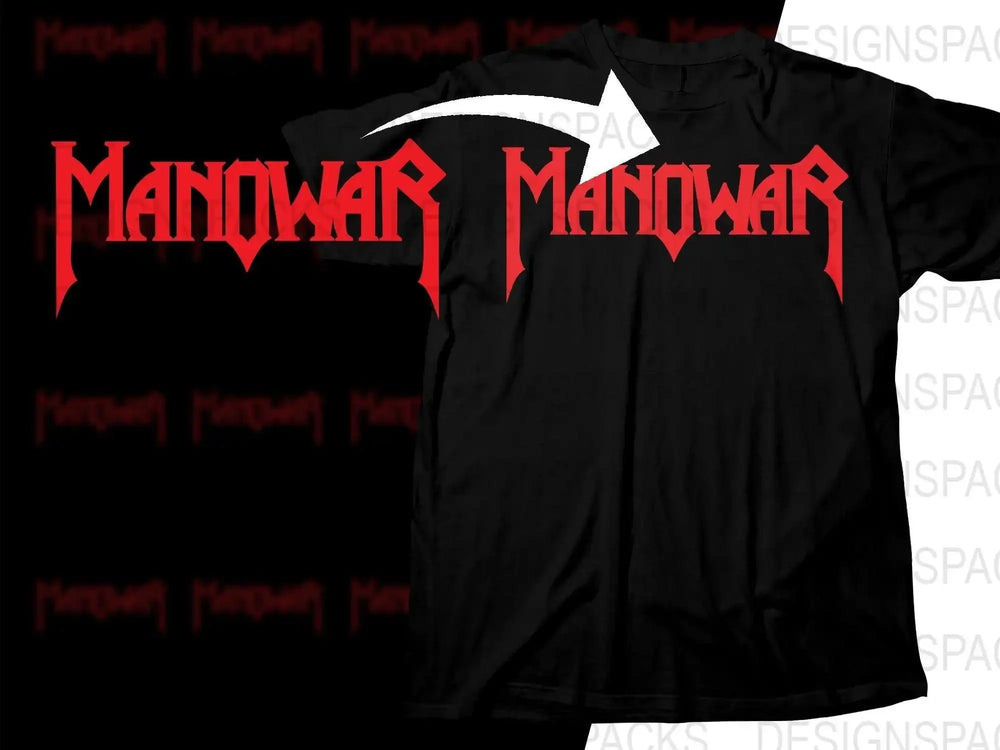 Iconic Manowar Rock Band Logo Graphic Png Design Digital Download