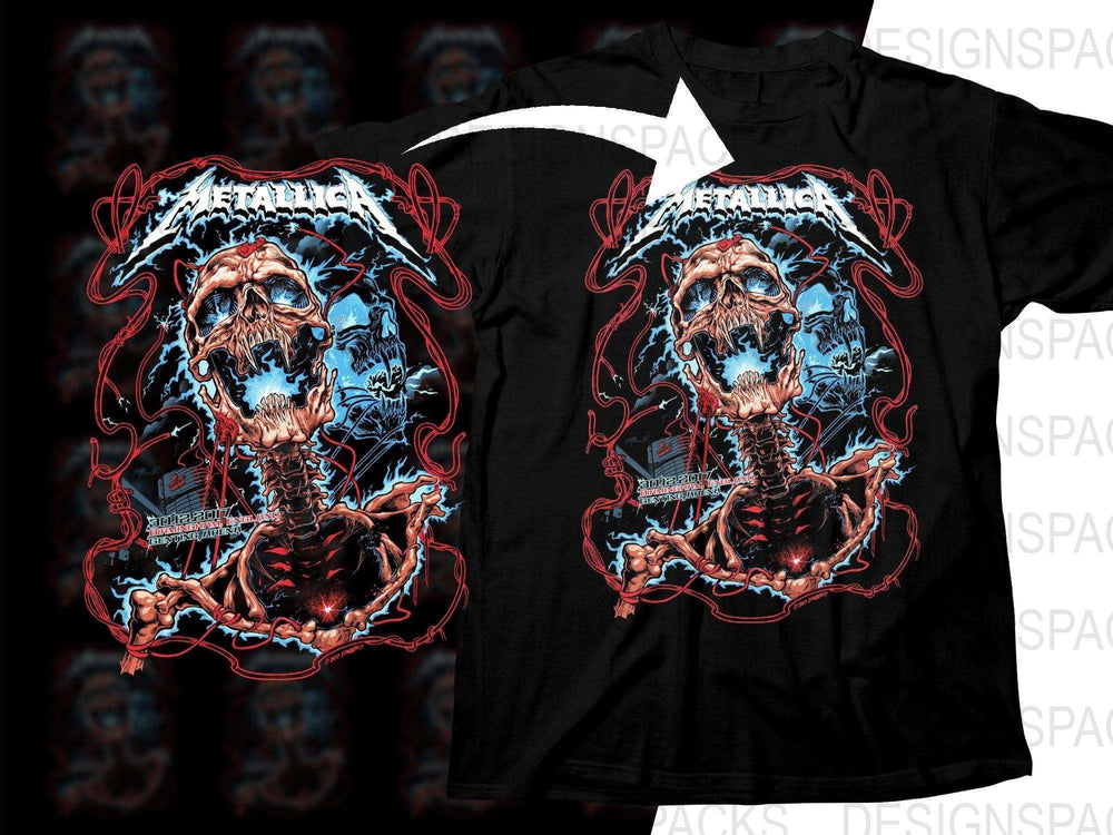 Iconic Metallica Rock Band Epic Graphic Skeleton Design Metallica Png Halftone Digital Download