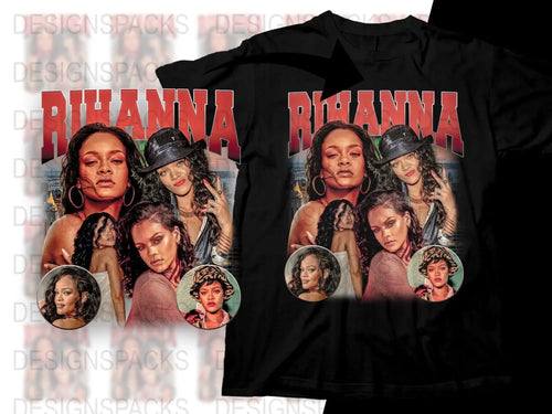 Iconic Music Artist Rihanna Graphic Bootleg Png Digital Download