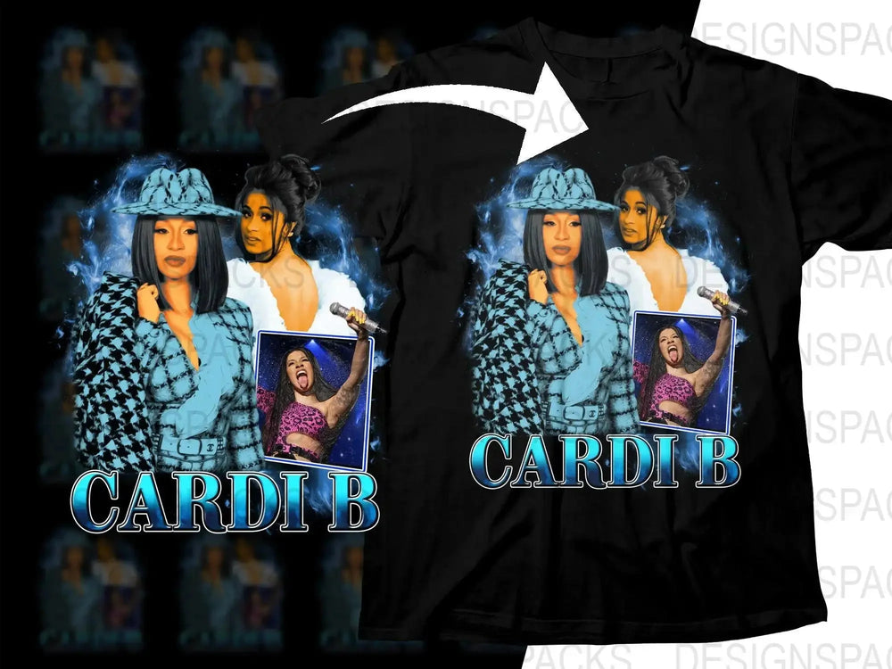 Iconic Music Bootleg Cardi B Graphic Png Digital Download