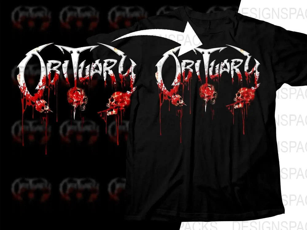 Iconic Obituary Rock Music Band Png Halftone Digital Download
