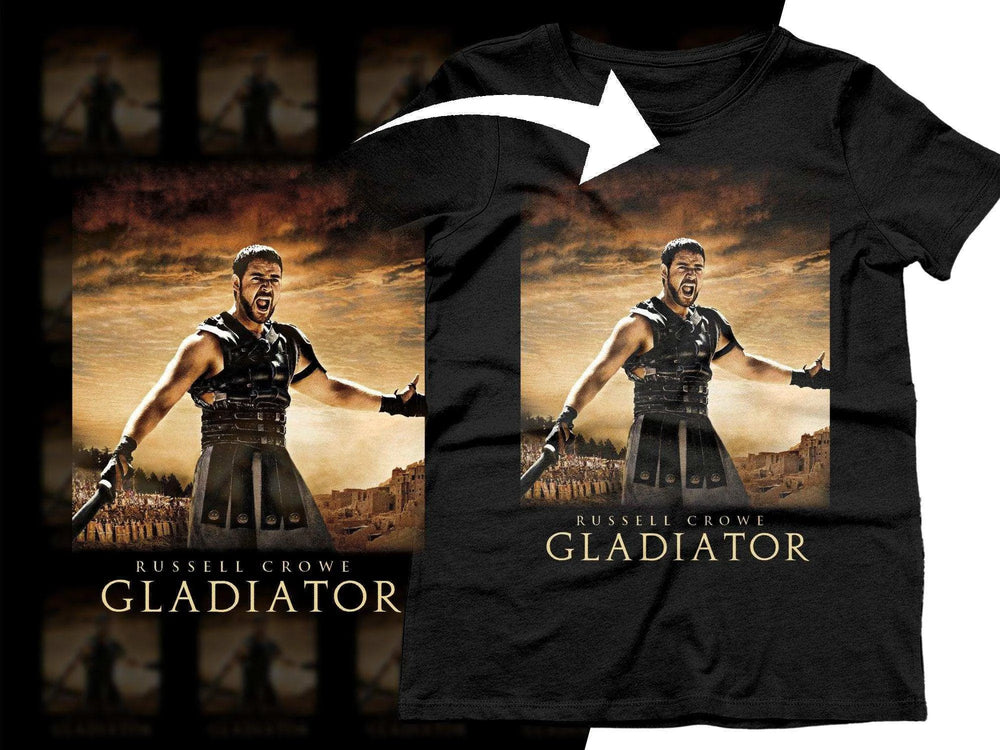 Iconic Russell Crowe Gladiator Movie Art Halftone Png Digital Download