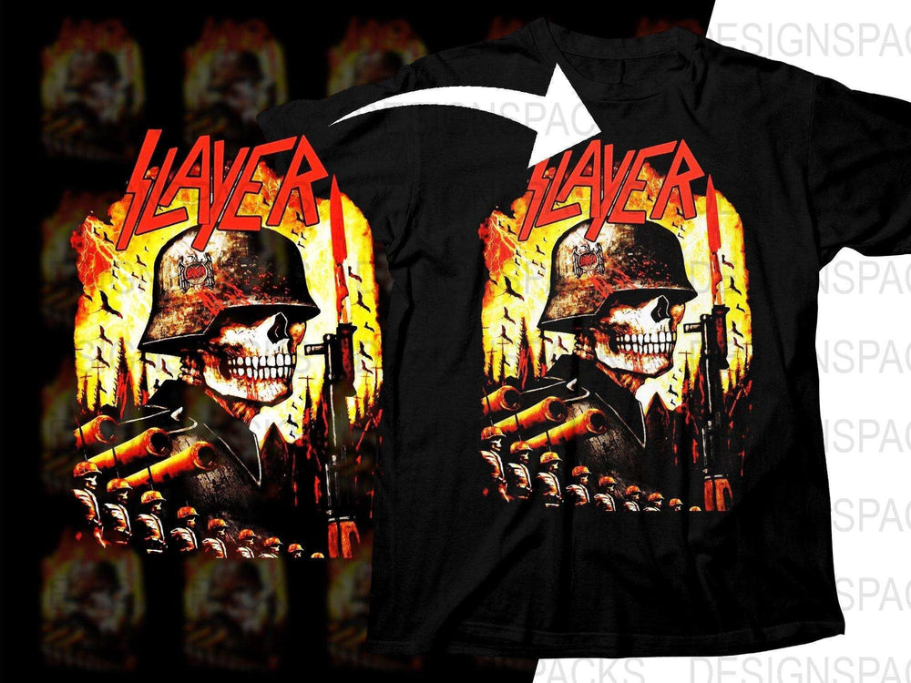 Iconic Slayer Rock Music Band Png Halftone Digital Download