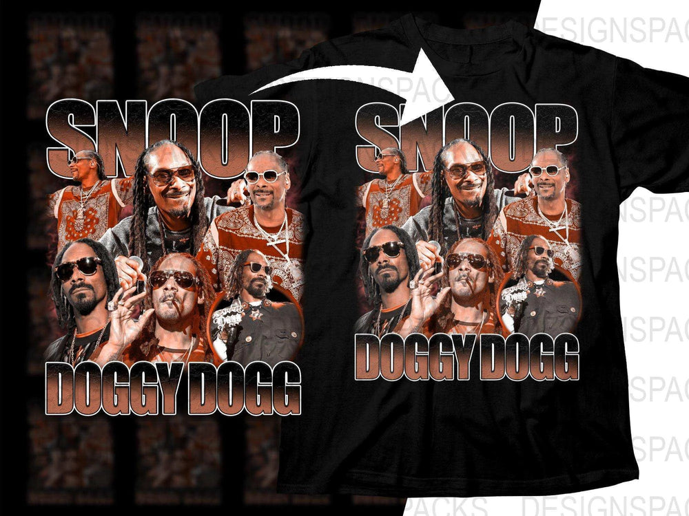 Iconic Snoop Doggy Dogg Bootleg Graphic Png Digital Download