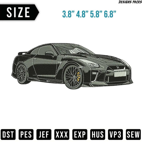 Iconic Sportscar Digital Embroidery Design