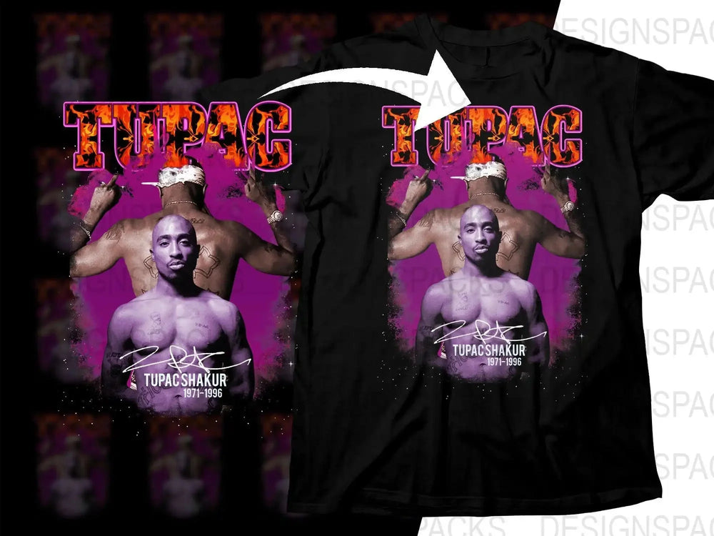 Iconic Tupac Shakur Tribute Graphic Design Png Digital Download