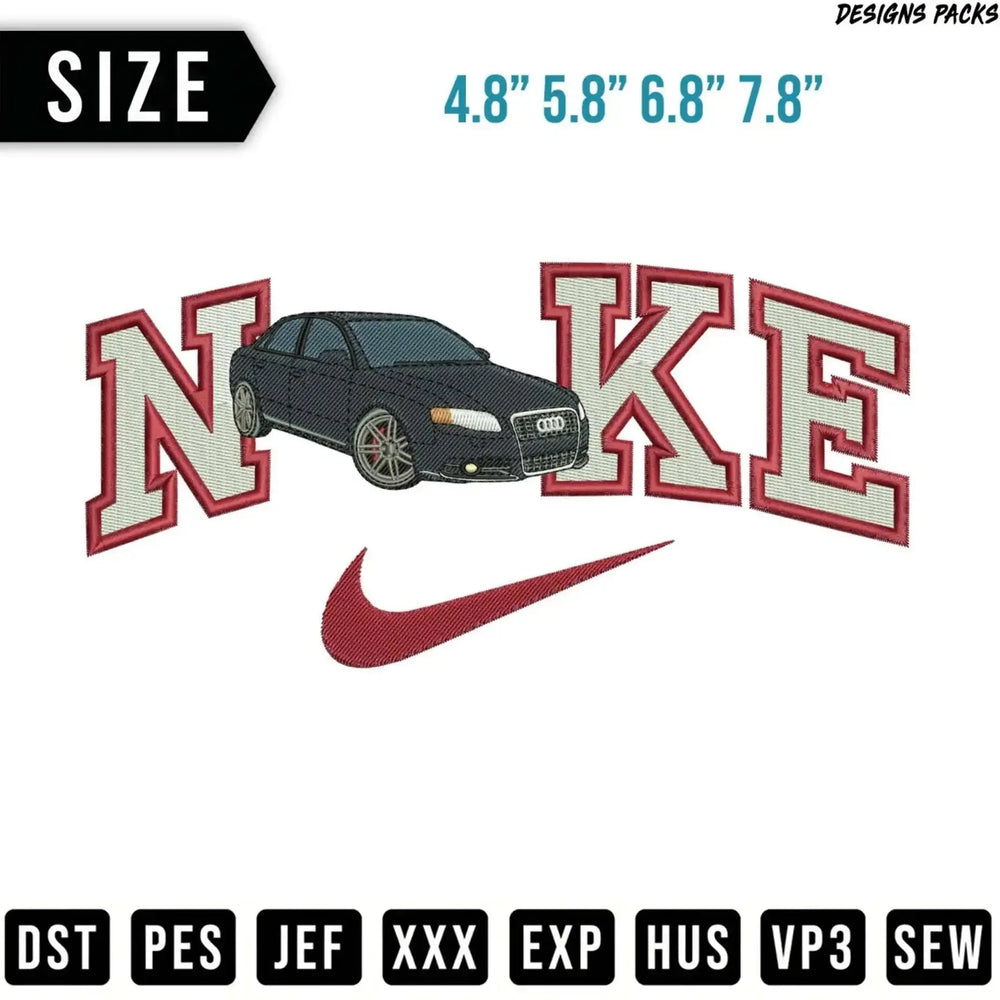 Iconic Varsity Car Emblem Embroidery Design