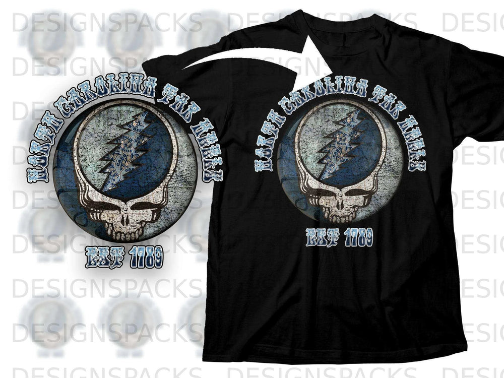 North Carolina Folk Music Est 1789 Graphic T-Shirt